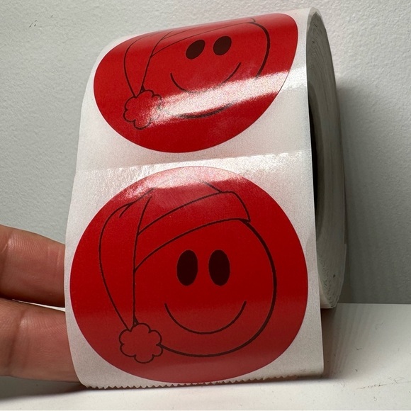 Smiley face Christmas sticker for kindle, Santa smiley face sticker 100pcs - Picture 13 of 15